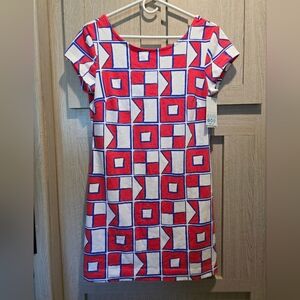 New Mahi Gold Nautical Resort Wear Midi Dress Medium